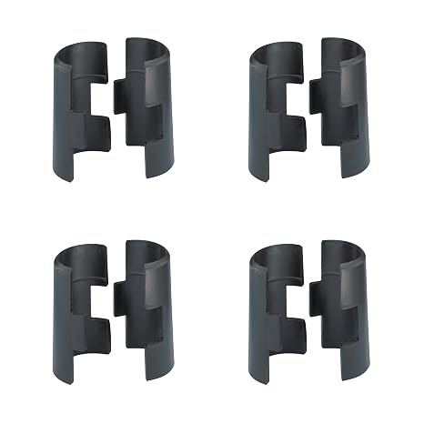 Metro 9985 Replacement Plastic Split Sleeves - Pack of 4 Wire Shelf Clips for Super Erecta Industrial Wire Shelving - Black