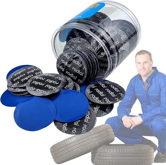 Flat Tire Repair Kit 200PCS 32MM,Car Tire Patch Kit Heavy Duty Bike Tire Patch Kit Tire Repair Tools Bike Patch Kit Bike Tire Repair Kit Motorcycle Tire Repair Kit For Car Truck Motorcycle Bike