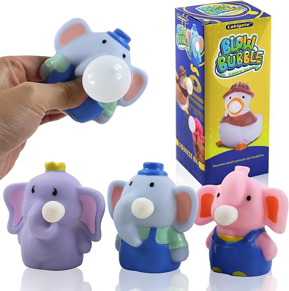 Fidget Toys,Cute Elephant Squeeze Toys,3 Pack,Squishies for Kids and Adults,Fidgets for Autism, ADHD and Quitting Bad Habits,Non-Toxic