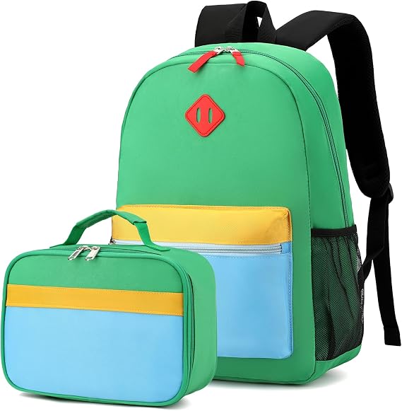 Kids Backpack with Lunch Box,Boys Girls School Bookbag Set
