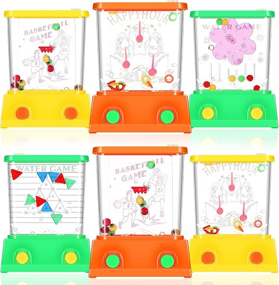 Sumind 6 Pack Water Ring Game, Mini Handheld Toys for Kids, Chic Style | Ring Toss Handheld Games for Party Favors, Goodie Bags, Classroom Prizes, Stocking Stuffers Bulk, Pool Beach Travel