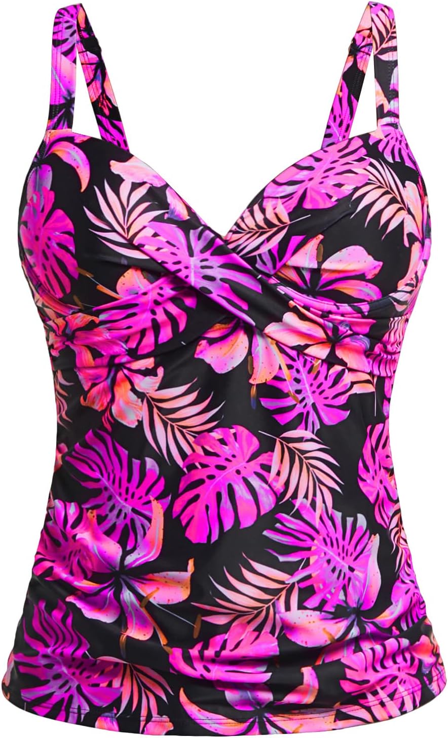Womens Underwire Tankini Top Only - Push Up Swimsuit Top with Bra Support Tummy Control Bathing Suit Top No Bottom 2025