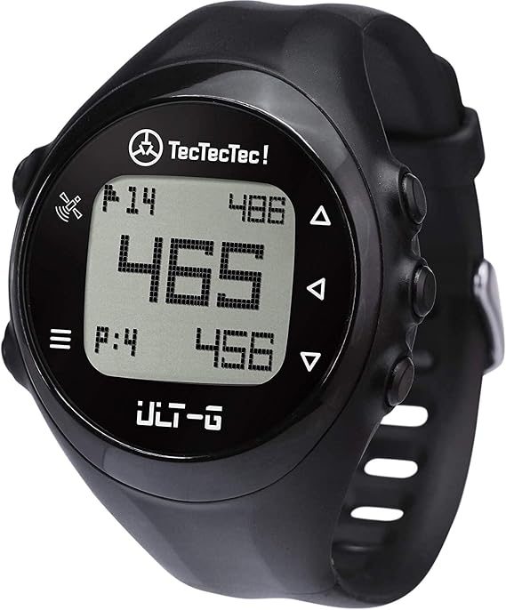 TecTecTec ULT-G Golf GPS Watch Simple & Easy Distance Watch, No App Required on Course, Front/Back/Middle Distances, 38,000+ Courses Preloaded, Lightweight & Water-Resistant Black