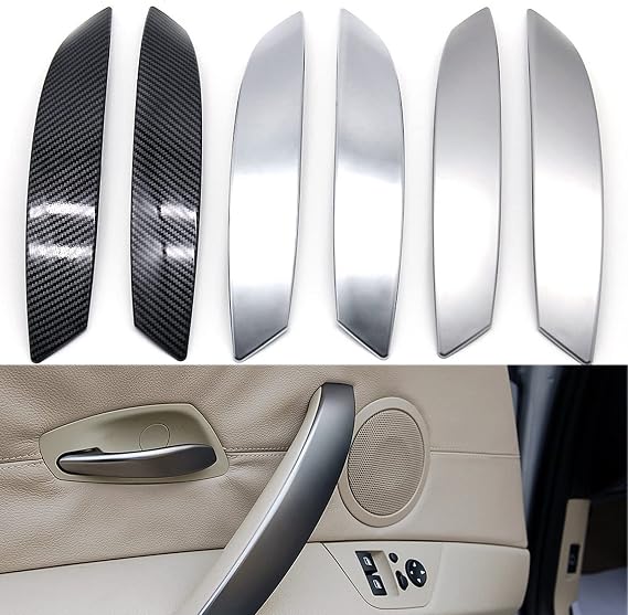 Right Interior Door Pull Handle Cover for BMW Z4 E85 E86 2002-2008 | (Carbon Fiber R), Pull Handle Replacement, Car Accessories