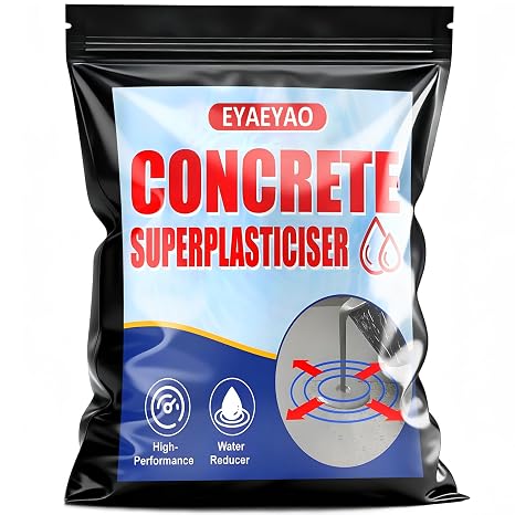 Concrete Super Plasticizer, Concrete Admixture, 32 Ounces High Range Water Reducer - High-Performance Super plasticizer Concretes Additive for Superior Strength, Workability (White, 2 Pounds)