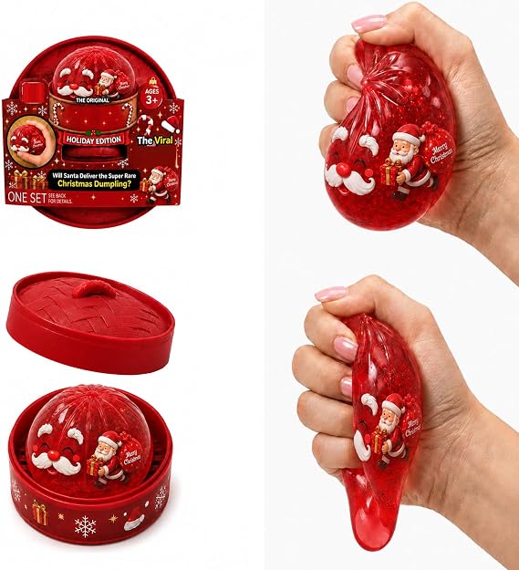 Christmas Dumpling Mystery Squishy, Stress Relief Squeeze
