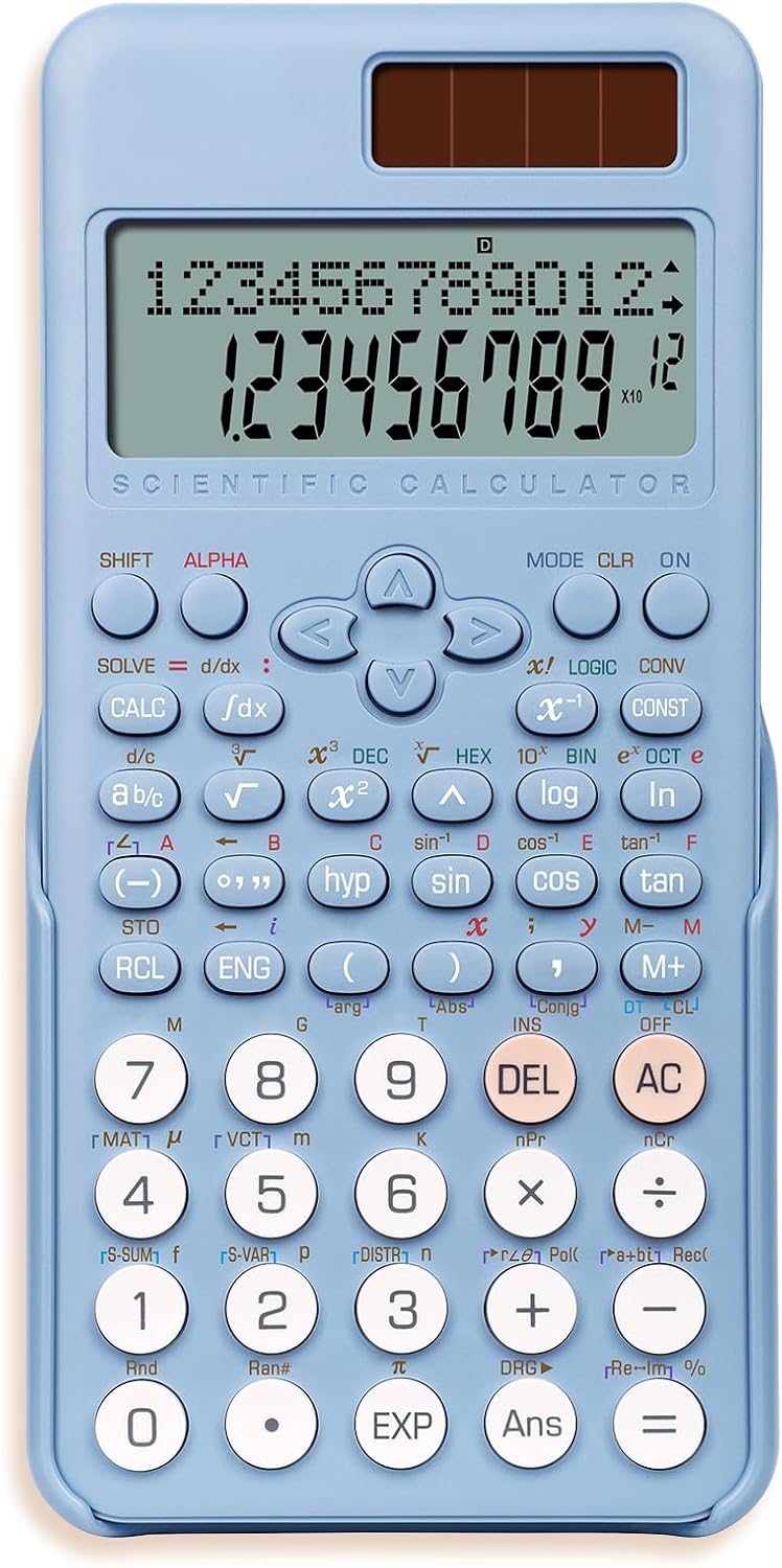 Newyes Function Calculator 401 Functions and Features, Differentiation and Integration, Statistical Calculation, Math Natural Display, 2-Line Display, Slide-Cover Hard Cover, Function Calculator, Math