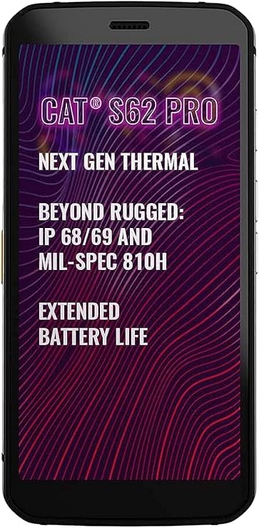 CAT S62 Pro 128GB 4G IP68 Dual SIM SIM Free Smartphone - Black, CS62P-DAB-RON-KN/1