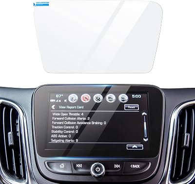 Autorder Screen Protector for Chevrolet Malibu Premier 2016-2026LSRS 2019-2026Equinox Premier 2018-2026Volt LTPremier 2016-2019 Tempered Glass 9H Navigation Touchscreen Protective Film8-Inch