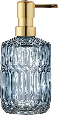 Soap Dispenser with Pump, Refillable Liquid Hand Soap Dish Soap Dispensers for Bathroom Counter, Kitchen Sink Blue