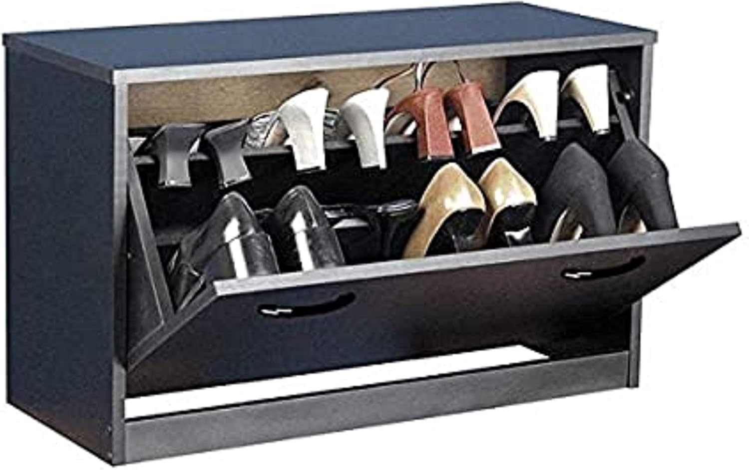 Venture Horizon Stackable Single Shoe Cabinet - Black