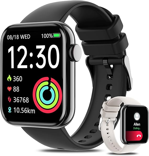 Smart Watch for Men 1.85" HD (Answer/Make Calls) Fitness Steps Tracker