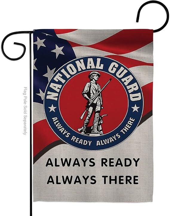 Hexagram National Guard Garden Flag Burlap Double Sided Yard Flag 12x18 inch Prime