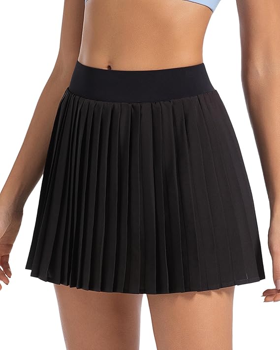 Betaven Pleated Tennis Skirts for Women with Shorts Lightweight Athletic Skorts High Waisted Golf Skirts for Running