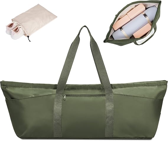 sportsnew Large Yoga Mat Bag Trolley Sleeve Gym Carrier Shoe Bag Wet Pocket