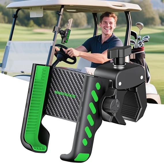 Golf Cart Phone Holder Mount, Golf Cart Accessories Gift for Golfers Men