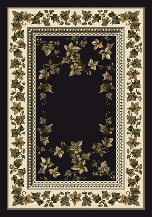 Signature Collection Ivy Valley Rectangle Area Rug, 7'8" x 10'9", Onyx