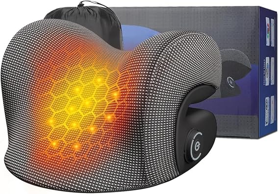 Upalled Wireless Heated Neck Stretcher for Pain Relief, Portable Cordless Neck Shoulder Cervical Traction Device with Graphene Heating Pad No Smell Magnetic Therapy Case Relaxer for Spine Alignme