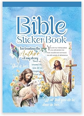 Bible Verse Stickers Book, 28 Pages 353 Pcs Religious Scripture Journaling Supplies for Women Water Bottles Journals