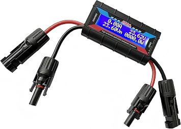 Amp Watt Meter Power Analyzer For Solar Panels Or Wind Turbines System, 150A 200A Aircraft Power Meter Tester Backlight Digital LCD Screen for RC Solar Voltage Current Power (200A)
