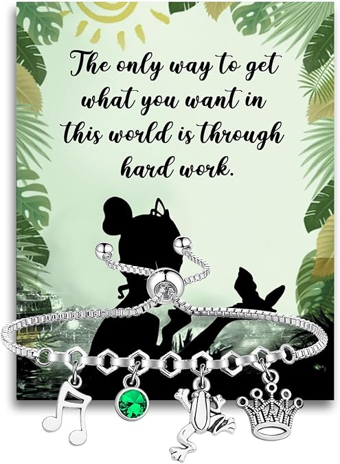 BLEOUK Cute Princess Bracelet Frog Lover Inspired Gift Cartoon Fans Gift Princess Jewelry