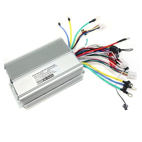 Electric Bike Controller Dual Drive 48/60/72V 3000W Sine Wave Brushless DC Motor Controller Electric Scooter E-Bike Driver and SW900 One Set(48-60VController)