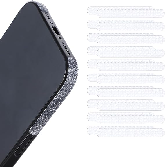 20 PCS Cell Phone Grip Tape, Non Slip Side Sticker Adhesive Grippy Bumper Frame Stickers Rubber Stickers for Phone Case Gaming Controller Tablet Computer