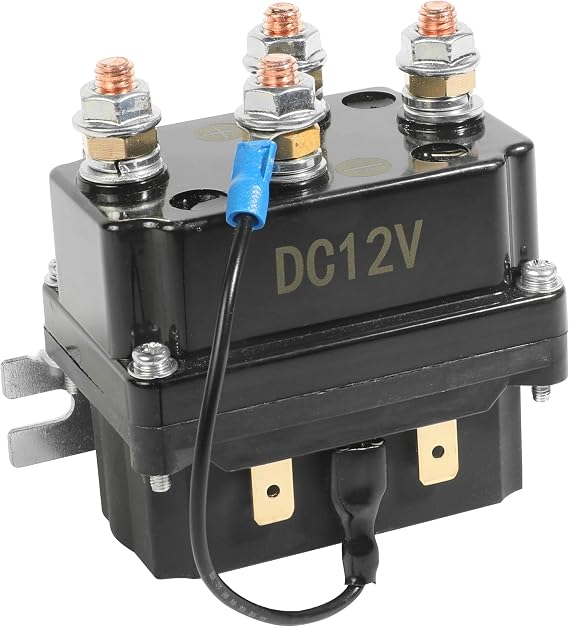 Bylikeho Winch Solenoid - 12V 250A Car Accessory, Reversing Contactor Switch for 3000-5000lbs ATV UTV Truck Winch Control
