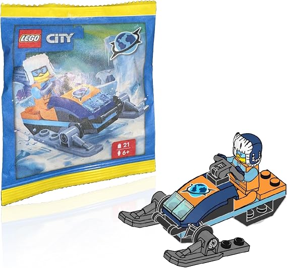 LEGO City Minifigure - Arctic Snow Explorer (with Cool Snowmobile)