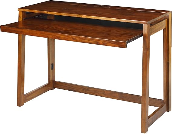 Casual Home Folding Desk with Pull-Out & USB Ports