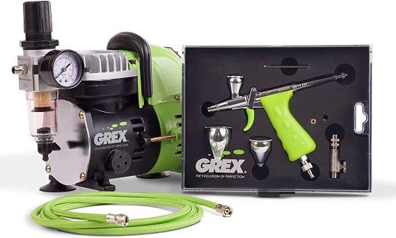 Grex GCK03 Airbrush Combo Kit with Tritium.TG3 Airbrush, AC1810-A Compressor
