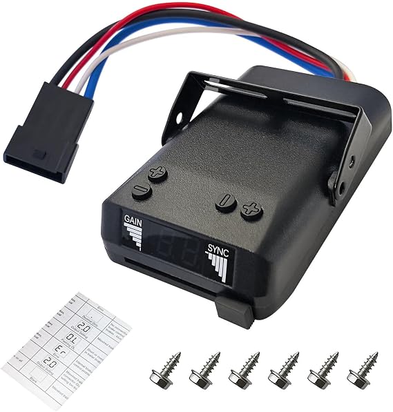 8507111 Time-Delay Trailer Brake Controller Digital Electric LED Display | Adjustable Output, Manual Override, Supports 1-4 Axle Trailers, For Ford GM Chevy Dodge RAM Compatible, Smooth Braking