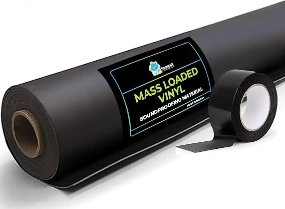 Mass Loaded Vinyl Soundproofing 1Lb - 4 x 25 ft (100 Square Feet) with One Pack of MLV Joint Tape