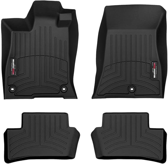 WeatherTech Custom Fit FloorLiners for Acura TLX, TLX Type S, 1st & 2nd Row (441655-1-2), Black
