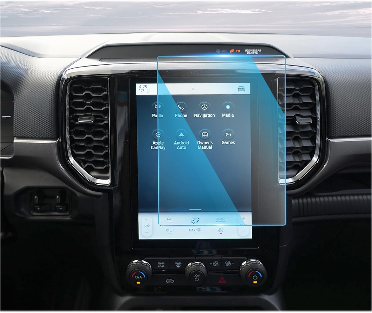 CDEFG For 2024 2025 2026 Ford Ranger Screen Protector - 10 Inch 9H HD Tempered Glass - Ranger XLXLT Touchscreen Accessories
