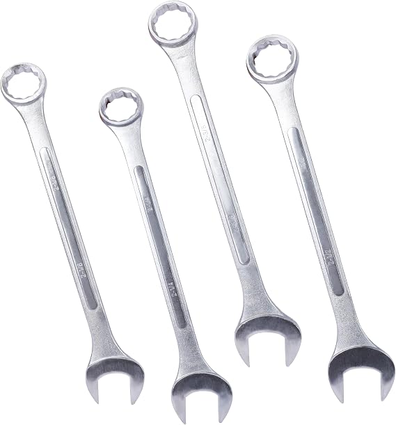Kaimei SAE Jumbo Combination Wrench Set, 4 Piece, Extra Large Wrenches with Storage Bag