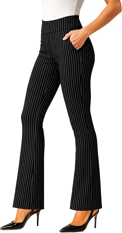 Conceited Stretch Slacks for Women - Wear to Work - Tummy Control - Slim Leg - Pockets - Ponte - (Available in Plus Size)