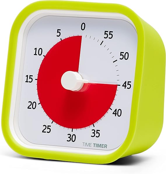 TIME TIMER 60 Minute MOD Education Edition Visual Timer with Desktop Software for Kids Classroom Learning, Teachers Desk Clock, Study Tool and Office Meetings with Silent Operation (Lime Green)