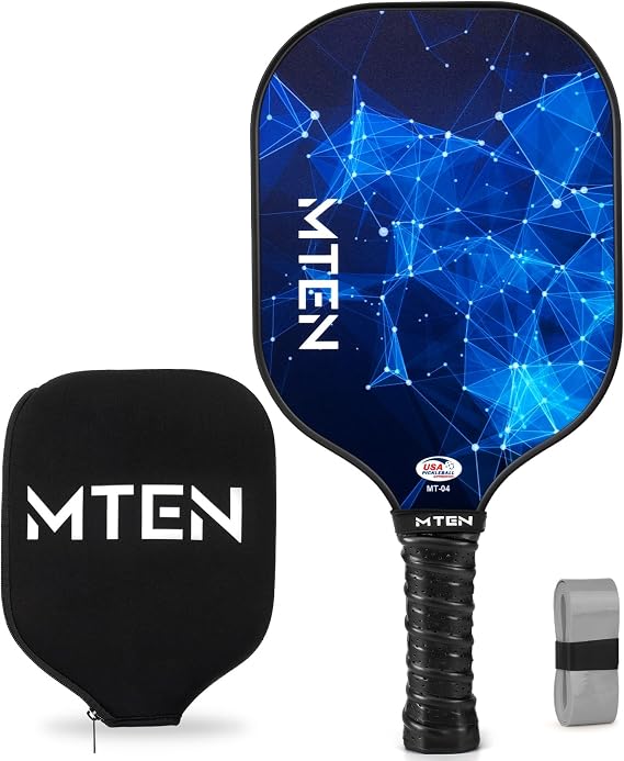 MTEN Pickleball Paddles Set of 2/4/1, USAPA Approved Fiberglass Rackets | Lightweight Set for Men, Women, Beginners & Intermediate