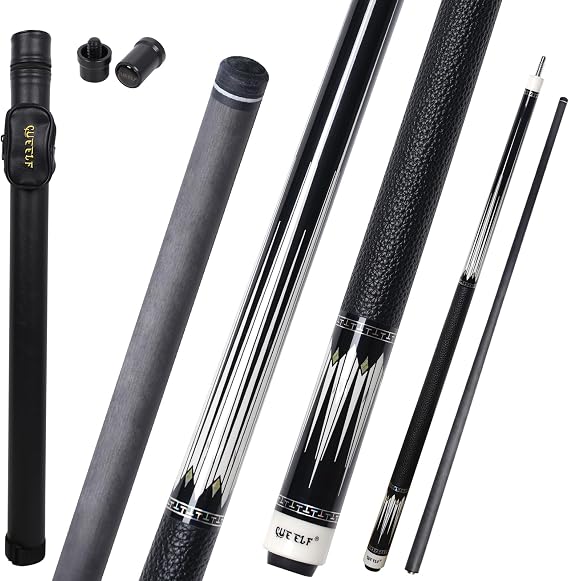 CUEELF Carbon Fiber Pool Cue Stick 12.5mm Low Deflection Cue Stick Professional Pool Cue Stick with Case