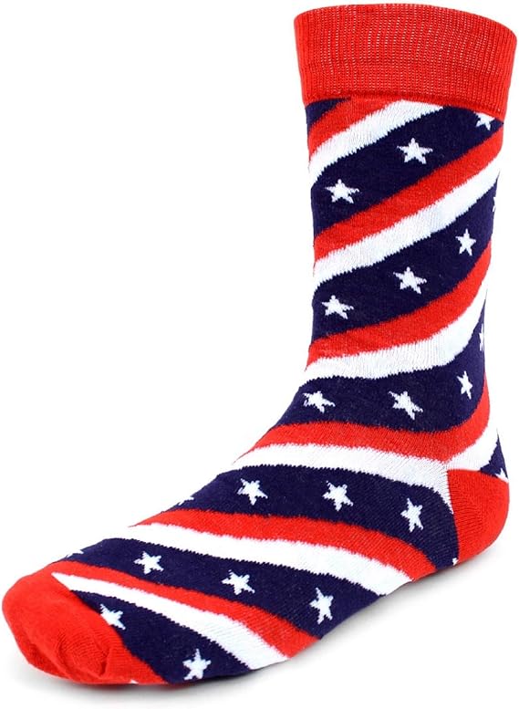 Parquet Mens Fun Crew Socks, Sock Size 1013 Shoe Size 612.5, Great HolidayBirthday Gift , Large , American Texas Flag