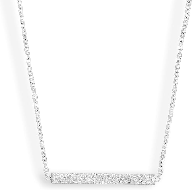 Altitude Boutique Minimalist Bar Necklace Thin Druzy Inspired Necklace Simple Horizontal Bar Necklace for Women