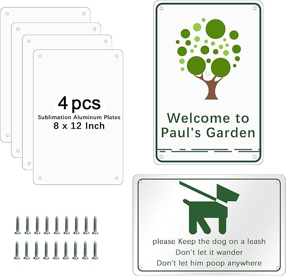 4 pcs sublimation metal sign blanks,8X12 inch sublimation sign blanks Heat Transfer blank metal sign,sublimation yard sign blank,halloween signs halloween decorations,halloween wall decorations