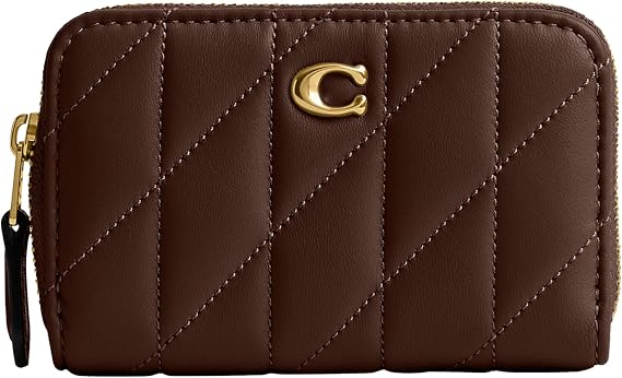 Coach Small Zip Around Card Case with Pillow Quilting