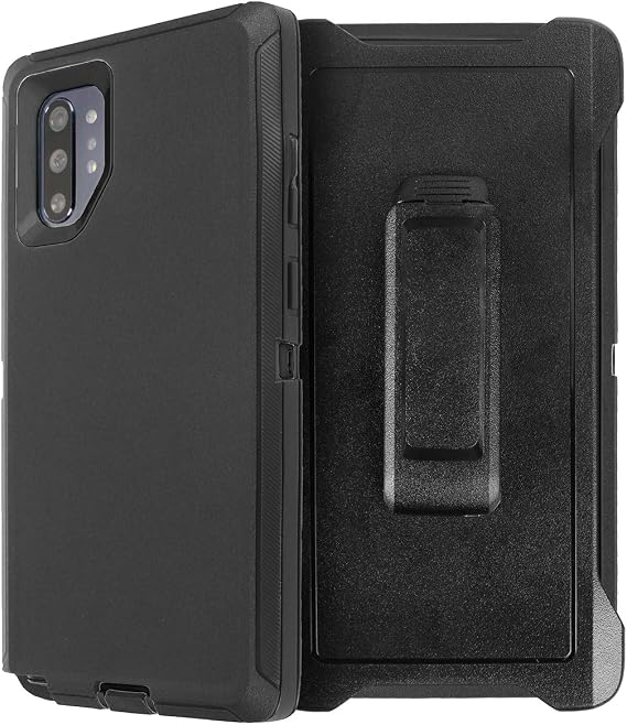 AICase for Galaxy Note 10 Plus Belt-Clip Holster Case, Full Body Rugged Heavy Duty Case with Screen Protector, Shock/Drop/Dust Proof 4-Layer Protection Cover for Samsung Galaxy Note 10 Plus