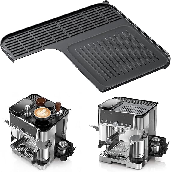 Silicone Top Mat for Ninja Luxe ES601/ES701 Espresso Coffee Machine - Top Mat Protector for Ninja Luxe Cafe Accessories, Anti-Slip, Heat-Resistant &amp; Waterproof (Black)