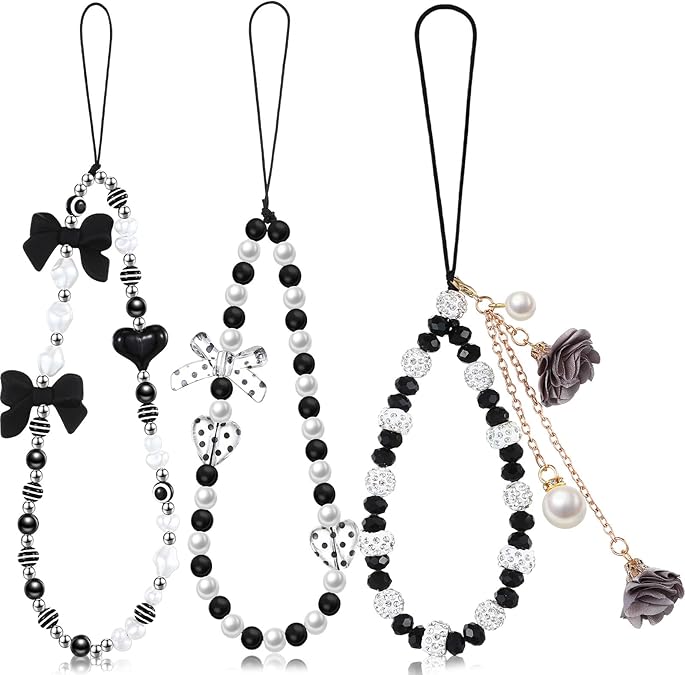 Ecally 3 Pcs Phone Charms Strap Camera Wrist Strap