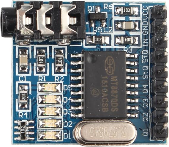 MT8870 DTMF Voice Decoder Module Voice Telephone Module Audio Decoder Voice Dialing Control Module Compatible with Arduino, Raspberry Pi, ARM MCU & More