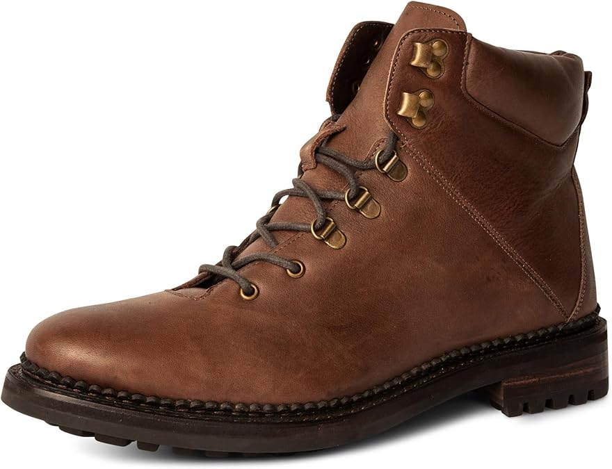 Anthony Veer Rockefeller Hiking Boots for Men | Pull-Up Dress Boots | Norwegian Welt Construction | Ortholite Cushion Comfort Footbed | Full Grain Leather | Padded Ankle Support
