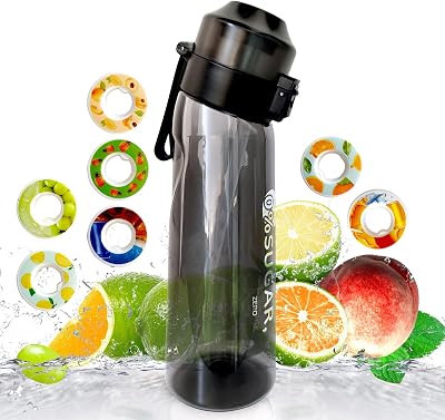 Air Water Bottle,650ML Scent Water Cup with 7 Flavour Pods,Leak Proof Sports Water Cup with Straw Suitable for Outdoor Sports,Gifts From Friends, Birthday Gifts